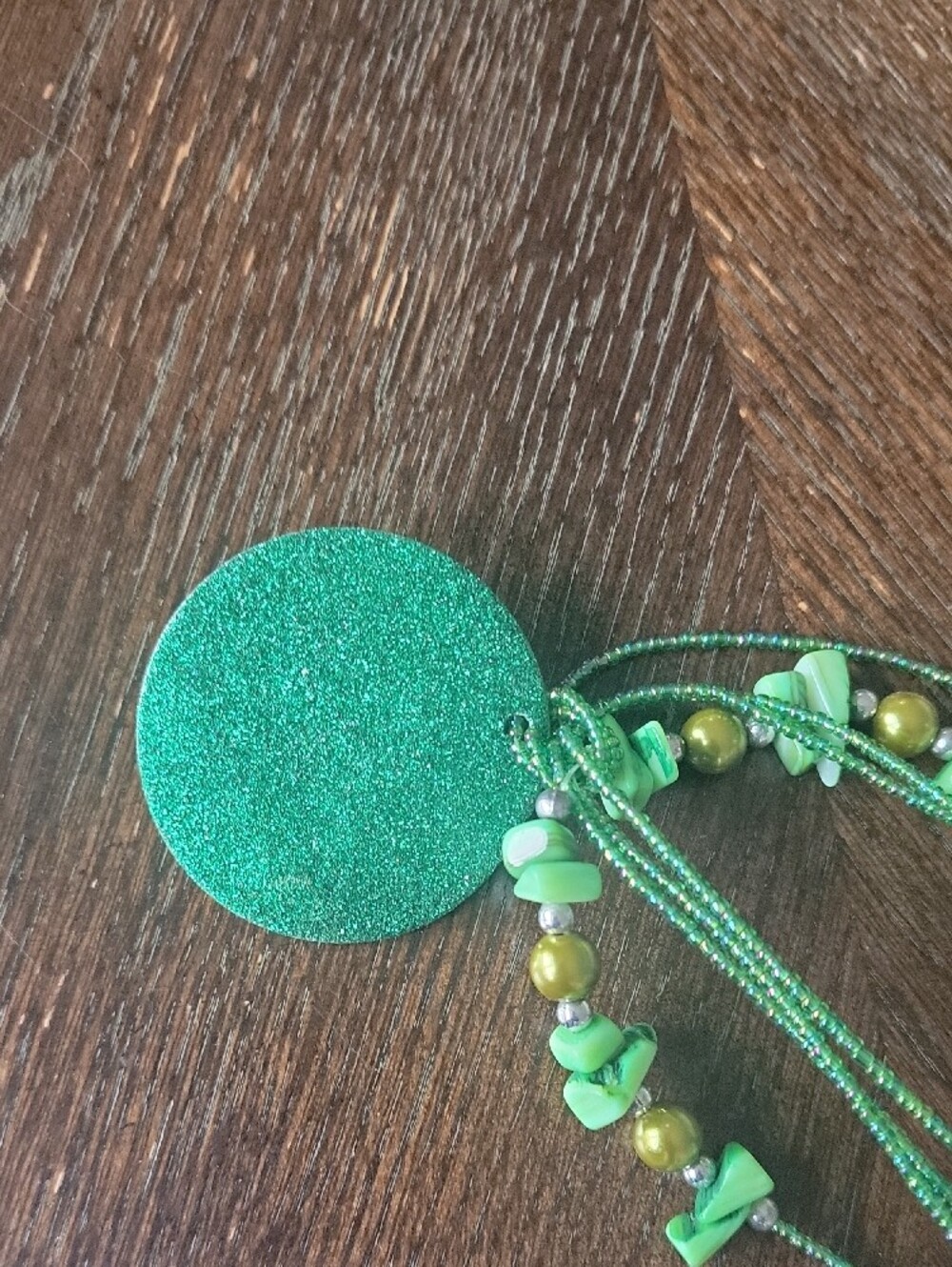 Green Beaded Multi-Strand Necklace - Picture 2 of 5